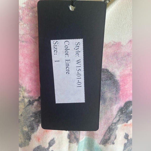 NWT Etoile Du Monde Watercolor Scenic Print Zip Sweater Jacket Soft Multicolor - Picture 8 of 9